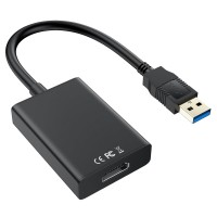 USB to HDMI Adapter for Monitor, USB 3.0/2.0 to HDMI Graphics Cable for PC Laptop Projector HDTV, 1080P Full HD Multi-Display Video Audio Converter for Windows XP/7/8/8.1/10/11 (Black) - X002EXUIE5 USB to HDMI Adapter for Monitor, USB 3.0/2.0 to HDMI Graphics Cable for PC Laptop Projector HDTV, 1080P Full HD Multi-Display Video Audio Converter for Windows XP/7/8/8.1/10/11 (Black) - X002EXUIE5