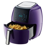5.8 Qt Air Fryer, 1400W Electric Fryer with Touch Screen Display, 8 Preset Cooking Modes, Temperature Control, Recipe Book (Plum) - GW22746 5.8 Qt Air Fryer, 1400W Electric Fryer with Touch Screen Display, 8 Preset Cooking Modes, Temperature Control, Recipe Book (Plum) - GW22746