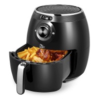 5.8 Qt Air Fryer, 1700W Electric Fryer with Non-Stick Basket, 8 Preset Cooking Modes, Temperature Control, Recipe Book - HF-155C 5.8 Qt Air Fryer, 1700W Electric Fryer with Non-Stick Basket, 8 Preset Cooking Modes, Temperature Control, Recipe Book - HF-155C