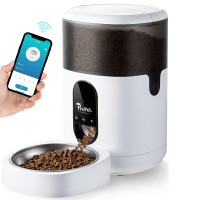 4L Automatic Pet Feeder, WiFi Cat Food Dispenser with Stainless Steel Bowl, App Control, Portion Control, Voice Recording for Cats, Small/ Medium Pets - PT05 4L Automatic Pet Feeder, WiFi Cat Food Dispenser with Stainless Steel Bowl, App Control, Portion Control, Voice Recording for Cats, Small/ Medium Pets - PT05