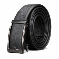 Men’s Ratchet Belt, Top Layer Cowhide Automatic Click Buckle Dress Belt, Adjustable No-Hole Business Casual Leather Waist Belt, 3.5 cm Width, Black Model DTL49 Men’s Ratchet Belt, Top Layer Cowhide Automatic Click Buckle Dress Belt, Adjustable No-Hole Business Casual Leather Waist Belt, 3.5 cm Width, Black Model DTL49