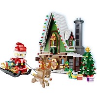 1452 Building Blocks, Christmas House Set Building Blocks Set with Santa Claus, Reindeer Sleigh for Kids 6+ - 90012 1452 Building Blocks, Christmas House Set Building Blocks Set with Santa Claus, Reindeer Sleigh for Kids 6+ - 90012