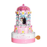 537 PCS Rotating Music Box Bulding Block Set, Wedding Cake Music Box Constructor - 9057 537 PCS Rotating Music Box Bulding Block Set, Wedding Cake Music Box Constructor - 9057