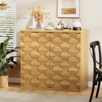 Sideboard Storage Cabinet with Doors Modern 3D Hexagon Design, Soft-Close Hinges, Handleless Push-Open, Thickened Top 31.5” Wide Buffet Cabinet for Dining Room, Living Room Sideboard Storage Cabinet with Doors Modern 3D Hexagon Design, Soft-Close Hinges, Handleless Push-Open, Thickened Top 31.5” Wide Buffet Cabinet for Dining Room, Living Room
