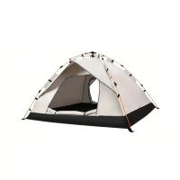 Pop-Up Camping Tent, 210 x 150 x 125 cm Small Size 1-2 Person Lightweight Camping Tent with Carrying Bag for Outdoor, Camping, Hiking (White w/ Black Bottom) - TE-STZP002-B-S Pop-Up Camping Tent, 210 x 150 x 125 cm Small Size 1-2 Person Lightweight Camping Tent with Carrying Bag for Outdoor, Camping, Hiking (White w/ Black Bottom) - TE-STZP002-B-S