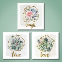 Floral Canvas Wall Art Set, 3 Piece Gold Foil, 20 x 20 in Floral Canvas Wall Art Set, 3 Piece Gold Foil, 20 x 20 in