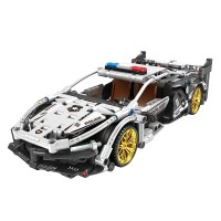 443 PCS Car Building Blocks Set, 1:18 Scale Police Super Car Model with Pull-Back Motor - BLK-082 443 PCS Car Building Blocks Set, 1:18 Scale Police Super Car Model with Pull-Back Motor - BLK-082