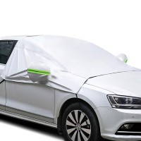 Car Windshield Snow Cover, Waterproof Sun Shade Half Car Cover with Hooks, Straps for Sedans, SUVs, Vans, Trucks 245 x 196 x 166 cm - X0029VX16T Car Windshield Snow Cover, Waterproof Sun Shade Half Car Cover with Hooks, Straps for Sedans, SUVs, Vans, Trucks 245 x 196 x 166 cm - X0029VX16T