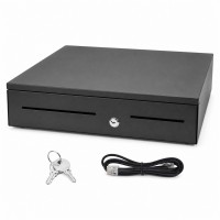 Cash Drawer for POS System, 5 Bill/5 Coin, RJ11-Style, Black Cash Drawer for POS System, 5 Bill/5 Coin, RJ11-Style, Black