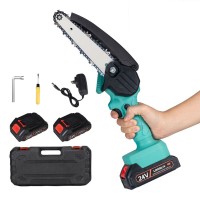 6" inch Mini Chainsaw, Cordless Electric Chainsaw with Brushless Motor, 2 Batteries, Carry Case for Tree Trimming, Woodcutting - MCS-108 6" inch Mini Chainsaw, Cordless Electric Chainsaw with Brushless Motor, 2 Batteries, Carry Case for Tree Trimming, Woodcutting - MCS-108