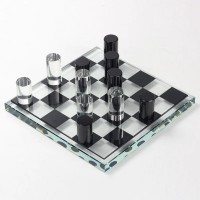 Luxury Glas Chess Set – Modern Transparent & Black Cylinder Pieces with Glass Chessboard 27 x 27 cm Gift for birthday party, holiday Luxury Glas Chess Set – Modern Transparent & Black Cylinder Pieces with Glass Chessboard 27 x 27 cm Gift for birthday party, holiday