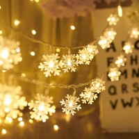 Christmas Snowflake String Lights, 6M Battery Operated String Lights with 40 LED, Battery Operated for Home, Indoor, Outdoor - X002Z5WWJL Christmas Snowflake String Lights, 6M Battery Operated String Lights with 40 LED, Battery Operated for Home, Indoor, Outdoor - X002Z5WWJL