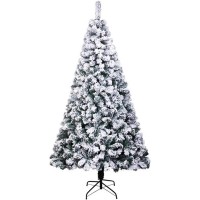 6FT Flocked Artificial Christmas Tree Heavy Snow-Look Branches with Metal Stand Realistic Full Shape Indoor Holiday Décor for Home, Living Room & Entryway 6FT Flocked Artificial Christmas Tree Heavy Snow-Look Branches with Metal Stand Realistic Full Shape Indoor Holiday Décor for Home, Living Room & Entryway
