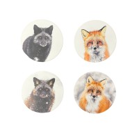 Animal Print Drink Coasters Set of 4 Absorbent Cork Bottom, Heat & Moisture Resistant 4-Inch Round Coasters for Coffee, Beer, Wine Home & Table Protection Animal Print Drink Coasters Set of 4 Absorbent Cork Bottom, Heat & Moisture Resistant 4-Inch Round Coasters for Coffee, Beer, Wine Home & Table Protection