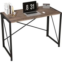 Folding Computer Desk, 90 x 46 cm Foldable Workstation Desk for Home, Office, Small Spaces (Natural Wood) - DY-015-1 Folding Computer Desk, 90 x 46 cm Foldable Workstation Desk for Home, Office, Small Spaces (Natural Wood) - DY-015-1