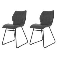 2 Set Dining Chair Set, PU Leather Chairs with High-Density Sponge, Metal Legs for Home, Kitchen, Dining Room - CJCM-DC-3018 2 Set Dining Chair Set, PU Leather Chairs with High-Density Sponge, Metal Legs for Home, Kitchen, Dining Room - CJCM-DC-3018