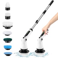 8 in 1 Electric Spin Scrubber, Electric Cleaning Brush with 8 Interchangeable Brush Heads, Adjustable Handle, 2 Rotation Speeds for Home. Kitchen, Bathroom, Toilet - LZ-8052 8 in 1 Electric Spin Scrubber, Electric Cleaning Brush with 8 Interchangeable Brush Heads, Adjustable Handle, 2 Rotation Speeds for Home. Kitchen, Bathroom, Toilet - LZ-8052