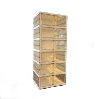 Premium Foldable Shoe Storage Organizer Cabinet – 6-Layer Clear Shoe Box Tower with Transparent PET Doors, Space-Saving Shoe Rack for Sneakers, Heels & Boots, 105cm Tall TS102T-6 Premium Foldable Shoe Storage Organizer Cabinet – 6-Layer Clear Shoe Box Tower with Transparent PET Doors, Space-Saving Shoe Rack for Sneakers, Heels & Boots, 105cm Tall TS102T-6
