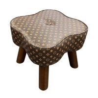 Small Foot Stool Ottoman, Multi-Functional Foot Rest with Anti-Skid for Living Room, Entryway, Hallways, Bedroom, 30 x 30 x 27cm (Brown) - T334 Small Foot Stool Ottoman, Multi-Functional Foot Rest with Anti-Skid for Living Room, Entryway, Hallways, Bedroom, 30 x 30 x 27cm (Brown) - T334