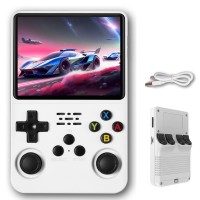 R36S Handheld Game Console, 3.5 inch IPS 10000+ Retro Games HD Dual System Game Console 128GB (White) R36S Handheld Game Console, 3.5 inch IPS 10000+ Retro Games HD Dual System Game Console 128GB (White)