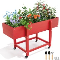 LUE BONA 48" inch Garden Bed, HDPS Raised Planter Box with Wheels for Vegetables, Flowers, Fruits - TX-005 LUE BONA 48" inch Garden Bed, HDPS Raised Planter Box with Wheels for Vegetables, Flowers, Fruits - TX-005