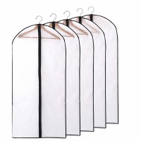Garment Bags for Hanging Clothes, Pack of 5 Clear PEVA Suit Covers with Zipper, 5 x 60 x 120 cm, Dustproof Storage for Suits Dresses Coats Travel Garment Bags for Hanging Clothes, Pack of 5 Clear PEVA Suit Covers with Zipper, 5 x 60 x 120 cm, Dustproof Storage for Suits Dresses Coats Travel