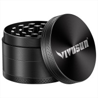 VIVOSUN 2.5" inch Herb Grinder, 5-Layer Aluminum Spice Grinder with Magnetic Lid, Mesh Screen for Home, Kitchen, Spices, Herbs (Black) - X002K6GGW9 VIVOSUN 2.5" inch Herb Grinder, 5-Layer Aluminum Spice Grinder with Magnetic Lid, Mesh Screen for Home, Kitchen, Spices, Herbs (Black) - X002K6GGW9