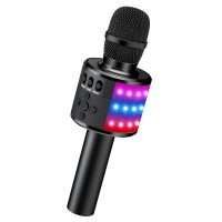 BONAOK Bluetooth Wireless Karaoke Microphone, 4-in1 Portable Handheld Mic with LED Lights, Karaoke Player for Kids, Adults - Q78 BONAOK Bluetooth Wireless Karaoke Microphone, 4-in1 Portable Handheld Mic with LED Lights, Karaoke Player for Kids, Adults - Q78