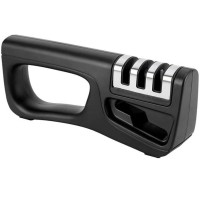 4-in-1 Knife Sharpener with Scissor Slot Coarse & Fine Sharpening Stages Non-Slip Base & Wide Handle Manual Kitchen Knife & Scissor Sharpener for Home, Chef, Outdoor Use 4-in-1 Knife Sharpener with Scissor Slot Coarse & Fine Sharpening Stages Non-Slip Base & Wide Handle Manual Kitchen Knife & Scissor Sharpener for Home, Chef, Outdoor Use