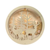 2PCS LED Sparkle Scene, 30 x 30 cm Illuminated Wooden Glitter Ornament Decoration Woodland Deer for Christmas, Winter, Holidays - 1034753 2PCS LED Sparkle Scene, 30 x 30 cm Illuminated Wooden Glitter Ornament Decoration Woodland Deer for Christmas, Winter, Holidays - 1034753
