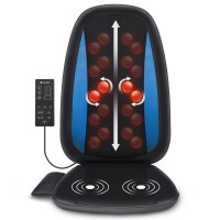 Back Massager with Heat, Chair Massage Pad with Deep Kneading Nodes, Seat Vibration, Spot & Full Back Control, Portable Cushion for Home Office Sofa Recliner, Black Blue Back Massager with Heat, Chair Massage Pad with Deep Kneading Nodes, Seat Vibration, Spot & Full Back Control, Portable Cushion for Home Office Sofa Recliner, Black Blue