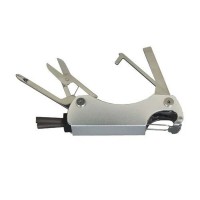 Folding Pocket Multi Tool with Carabiner, Scissors, Phillips Screwdriver, Flathead Screwdriver and Skate Sharpener, Compact EDC Mini Tool with Pouch for Travel, Camping and Daily Use Folding Pocket Multi Tool with Carabiner, Scissors, Phillips Screwdriver, Flathead Screwdriver and Skate Sharpener, Compact EDC Mini Tool with Pouch for Travel, Camping and Daily Use