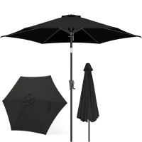 9.5 ft Outdoor Patio Umbrella, No-Base Market Umbrella with Tilt, UV Protection, Easy Crank Winder, Sturdy Steel Frame for Home, Patio, Garden, Deck, Pool - FS10 9.5 ft Outdoor Patio Umbrella, No-Base Market Umbrella with Tilt, UV Protection, Easy Crank Winder, Sturdy Steel Frame for Home, Patio, Garden, Deck, Pool - FS10