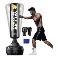 Boxing 70” Freestanding Punching Bag with Gloves Heavy-Duty Suction Base, Shock-Absorbing Connector Adult Home Gym Boxing Training & Fitness Workout Boxing 70” Freestanding Punching Bag with Gloves Heavy-Duty Suction Base, Shock-Absorbing Connector Adult Home Gym Boxing Training & Fitness Workout