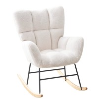 Rocking Chair, Modern Tufted Upholstered Rocking Chair with High Backrest for Home, Nursery, Living Room, Bedroom - WH001ROCKING01 Rocking Chair, Modern Tufted Upholstered Rocking Chair with High Backrest for Home, Nursery, Living Room, Bedroom - WH001ROCKING01