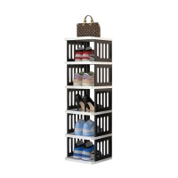 6-Tier Shoe Storage Rack, Compact Narrow Shoe Cabinet Organizer for Home, Bedroom, Entryway, Closet - W-12014 6-Tier Shoe Storage Rack, Compact Narrow Shoe Cabinet Organizer for Home, Bedroom, Entryway, Closet - W-12014