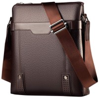 PU Leather Shoulder Bag, Waterproof Crossbody Messenger Bag with Adjustable Strap, Tablet Compartment for Office, Business, Travel (Brown) - BR3140 PU Leather Shoulder Bag, Waterproof Crossbody Messenger Bag with Adjustable Strap, Tablet Compartment for Office, Business, Travel (Brown) - BR3140