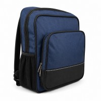 Blue Sling Backpack, Compact Crossbody Shoulder Bag with Front Zip Pocket, Side Mesh Pockets, Silver Accent Strip, 35 x 30 x 10 cm, for School, Work, Commute and Day Trips Blue Sling Backpack, Compact Crossbody Shoulder Bag with Front Zip Pocket, Side Mesh Pockets, Silver Accent Strip, 35 x 30 x 10 cm, for School, Work, Commute and Day Trips