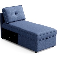 Convertible Chaise Lounge Sofa Bed with Storage Linen Fabric Reclining Daybed with Adjustable Backrest, Hidden Compartment, and Removable Cushion for Small Spaces, Bedroom, Living Room, Apartment Convertible Chaise Lounge Sofa Bed with Storage Linen Fabric Reclining Daybed with Adjustable Backrest, Hidden Compartment, and Removable Cushion for Small Spaces, Bedroom, Living Room, Apartment