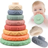 8 PCS Stacking Rings, Soft Sensory Educational Baby Blocks for Developmental Learning, Teething for Babies 6 Months and Up - 1039 8 PCS Stacking Rings, Soft Sensory Educational Baby Blocks for Developmental Learning, Teething for Babies 6 Months and Up - 1039
