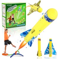 4-Pack Step-Powered Rocket, Glider Stunt Flyer Foam Plane Outdoor Rocket Toy with Adjustable Launcher for Kids, Boys, Girls - Plane-002 4-Pack Step-Powered Rocket, Glider Stunt Flyer Foam Plane Outdoor Rocket Toy with Adjustable Launcher for Kids, Boys, Girls - Plane-002