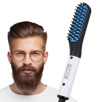 Hair Straightening Brush, 2 in 1 Hair Beard Electric Heated Brush, Anti-Scald for Men - HJ21471 Hair Straightening Brush, 2 in 1 Hair Beard Electric Heated Brush, Anti-Scald for Men - HJ21471