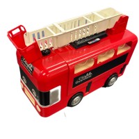 Fire Truck Theme Double-Decker Toy Bus – Interactive Vehicle Toy for Kids Ages 3+, with Removable Ladder & Steering Wheel, Red Model 265-1 Fire Truck Theme Double-Decker Toy Bus – Interactive Vehicle Toy for Kids Ages 3+, with Removable Ladder & Steering Wheel, Red Model 265-1