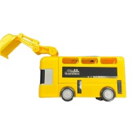 Excavator Theme Toy Bus with Excavator Arm, Interactive Kids Play Set with Realistic Steering Wheel Sound Effects and Storage Space for Kids Ages 3+ Yellow Model 265-2 Excavator Theme Toy Bus with Excavator Arm, Interactive Kids Play Set with Realistic Steering Wheel Sound Effects and Storage Space for Kids Ages 3+ Yellow Model 265-2