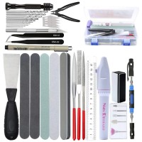 42-in-1 Hobby Building Tools Craft Set, Modeler Tool Kit with Hand Drill, Nipper, Hobby Knife, Files, Tweezers, Screwdrivers, Electric Sander, Storage Case for DIY Model Making 42-in-1 Hobby Building Tools Craft Set, Modeler Tool Kit with Hand Drill, Nipper, Hobby Knife, Files, Tweezers, Screwdrivers, Electric Sander, Storage Case for DIY Model Making