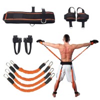 Resistance Bands Training Set 40 lb Stackable Basketball Jump Trainer with Waist Belt, Hand Straps, Ankle Cuffs & Elastic Cords for Speed, Agility, Boxing, MMA & Home Workouts Resistance Bands Training Set 40 lb Stackable Basketball Jump Trainer with Waist Belt, Hand Straps, Ankle Cuffs & Elastic Cords for Speed, Agility, Boxing, MMA & Home Workouts