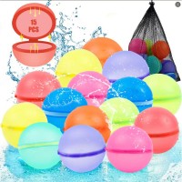 Reusable Water Balloons Self-Sealing Water Balls, Refillable Silicone Splash Toys, 2.8 Inch Summer Outdoor Pool Beach Backyard Water Party Toys for Kids and Family Reusable Water Balloons Self-Sealing Water Balls, Refillable Silicone Splash Toys, 2.8 Inch Summer Outdoor Pool Beach Backyard Water Party Toys for Kids and Family