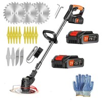 Cordless Weed Trimmer 21V Adjustable Length & Angle, Multi-Blade Cutting System, Dual Battery, Lightweight Ergonomic Design Lawn, Garden, Yard Edging Cordless Weed Trimmer 21V Adjustable Length & Angle, Multi-Blade Cutting System, Dual Battery, Lightweight Ergonomic Design Lawn, Garden, Yard Edging