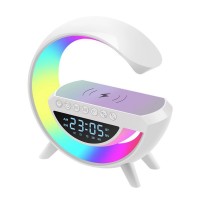 LED Wireless Charging Bluetooth Speaker, Bedside Phone Charging Station with RGB Lights, Bluetooth Audio, Alarm Clock - BT-3401 LED Wireless Charging Bluetooth Speaker, Bedside Phone Charging Station with RGB Lights, Bluetooth Audio, Alarm Clock - BT-3401