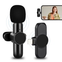 Wireless Lavalier Microphone, Wireless Plug-Play Microphone with Lightning Connector Receiver for iPhone, iPad, Video Recording, Livestreaming, TikTok (1 Mic + 1 Receiver) Wireless Lavalier Microphone, Wireless Plug-Play Microphone with Lightning Connector Receiver for iPhone, iPad, Video Recording, Livestreaming, TikTok (1 Mic + 1 Receiver)